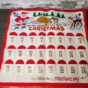 Santas Best Countdown to Christmas Advent Calendar 16”x17” By RENNOC Vintage - Imagen 1 de 10