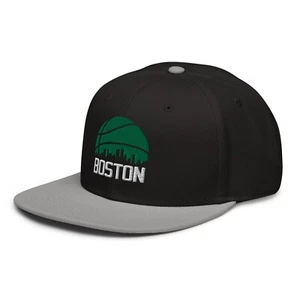 Boston Basketball Skyline Retro Celtic Snapback Hat Baseball Cap - Picture 1 of 9
