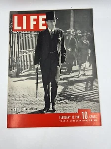 Life Magazine WWII Mussolini in Africa Lord Halifax UK February 10 1941 NICE ADS - Imagen 1 de 10