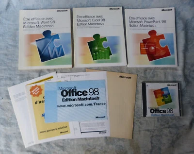 #Sasfepu# 90's Apple Manuels Microsoft Office 98 + CD Upgrade / Ed. Macintosh - Photo 1/4