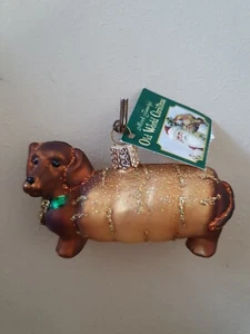 Alte Welt Weihnachten Glas Christbaumkugel Ornament - Hot Dog  - Bild 1 von 1