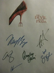 The Devil Wears Prada Guión Película Firmado X6 Meryl Streep Anne Hathaway Blunt RPT - Imagen 1 de 1