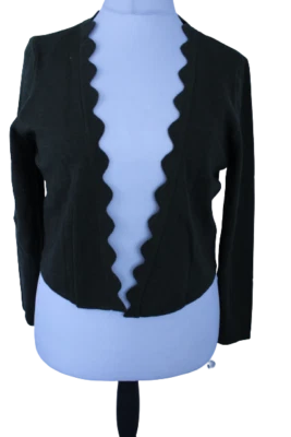 Sheego Damen Bolero Strickjacke Cardigan Khaki Jacke Langarm 40 -Übergröße Offen - Bild 1 von 4