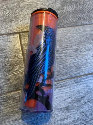 Starbucks Coffee Tumbler Insulated Cup Halloween Raven Fall 2022 , 16oz Orange - Image 1 of 4
