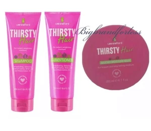 LEE STAFFORD THIRSTY HAIR SHAMPOO, CONDITIONER &  MASK BUNDLE - Picture 1 of 4