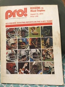 1972 MIAMI DOLPHINS PRE-SEASON GAME PROGRAM,17-0 PERFECT SEASON,DON SHULA,CSONKA - Picture 1 of 12