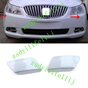 2x Para Buick LaCrosse 2009-2013 Frontal Derecha Faro Spray Boquilla Cubierta Blanco - Imagen 1 de 1