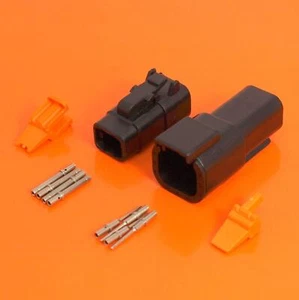 Deutsch DTM Serie 4-Wege schwarz Steckverbinder-Kit - DTM06-4S-E004 & DTM04-4P-E004 - Bild 1 von 7