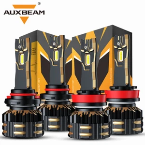 AUXBEAM Canbus 9005 H11 LED Headlight Bulbs Kit High Low Beam 6500K Bright White - Picture 1 of 18