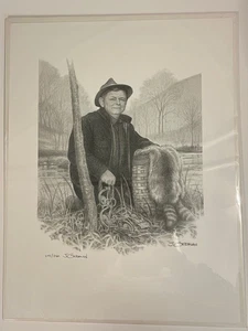 Edición Limitada Impresión Legendary Trapper Stanley Hawbaker Por Joe Goodman #109/250 - Imagen 1 de 5