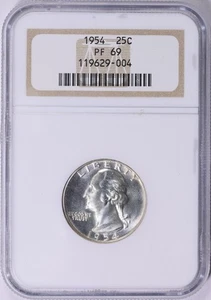 1954 Washington Quarter NGC PF69 Light Frost - Picture 1 of 3