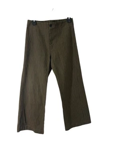 Pantalones Prairie Underground Marrón Rayas de Ferrocarril Pierna Ancha Talla XS Steampunk Knack - Imagen 1 de 6