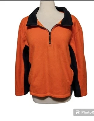 Chaqueta con cremallera completa Athletic Works L naranja gris cuello polar para hombre 42-44 Foto 1 de 3