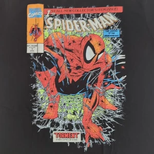 Camiseta McFarlane Spider-man Comic #1 Negra Marvel Talla L Tormento Nueva Con Etiquetas - Imagen 1 de 5