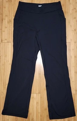 Duluth Hot NoGa Straight Leg Pants Womens L x 33 Black High Rise Stretch Pocket - Image 1 of 4