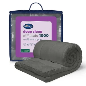 Silentnight Ultimate Deep Sleep MattressTopper 1000 10 cm Charcoal Cover - Picture 1 of 9