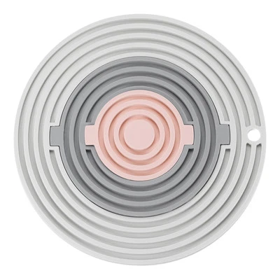 Silicona Microondas Alfombrilla 8", Espesado, Claro Gris, Oscuro Gris Rosa - Imagen 1 de 4