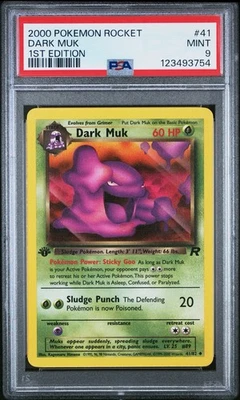 Pokemon 1st Edition Rocket # 41 Dark Muk PSA 9 Card MINT Trusted Seller NEW CERT - Image 1 of 2