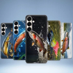 Salmon Fish Phone Case For Samsung Galaxy, Angler Fishing Phone Case Cover - Picture 1 of 6