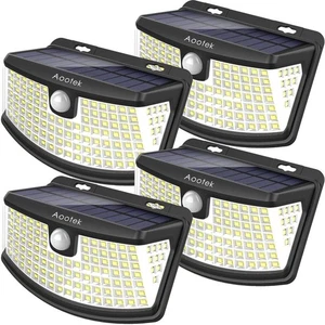 Neu Solar Bewegungsmelder Leuchten 120 LEDs mit Beleuchtung Reflektor, 270° Weitwinkel... - Bild 1 von 6
