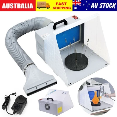 Portable Airbrush Kit Spray Booth with Fan and Hose Tool For Art Craft Painting - image 1 of 4