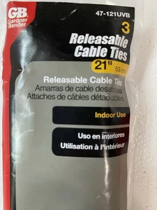 GARDNER BENDER - schwarze lösbare Kabelbinder 21" 3er-Pack - Bild 1 von 5