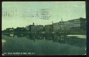 1907 FABBRICHE DI COLLARI di NOTTE Troy NEW YORK cartolina d'epoca - Foto 1 di 1