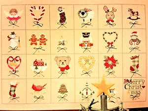 Cross-Eyed Cricket CE67 ADVENT CALENDAR 1989 cross stitch Karen Hyslop - Picture 1 of 9