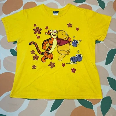 Camisa Feminina Vintage Winnie The Pooh Jerry Leigh Extra Grande Tigre Amarelo - Imagem 1 de 4