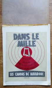 CANONS DE NAVARONE maquette original ARTWORK affiche cinema '61 GUNS OF - Picture 1 of 3