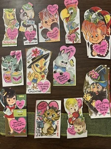 Vintage Valentine Police Doctor Teacher Animals Embossed Lustre Brite Lot 49 ❤️ - Picture 1 of 18