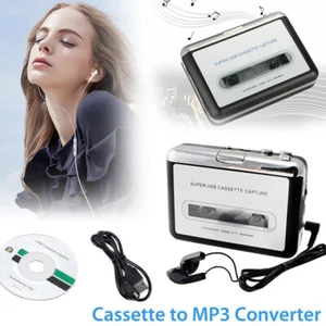 Cassette Player Portable Converter Recorder Convert Tapes to Digital MP3 Format - Picture 1 of 14