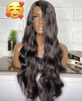 Pelucas Kayla 28 pulgadas pelo completo peluca ondulada negra Foto 1 de 4