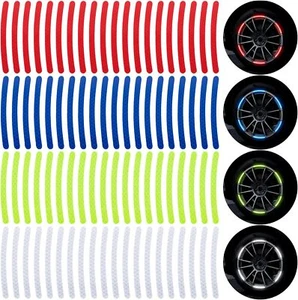 20Pcs Reflective Colorful Car Wheel Rim Night Safety Decal Sticker For Truck SUV - Picture 1 of 24