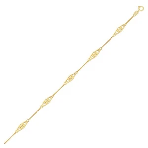 14k Gelbgold Infinity Knöchelarmband - Bild 1 von 1