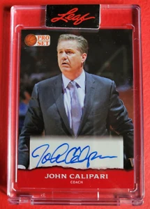 JOHN CALIPARI AUTOGRAPH AUTO CARD LEAF PRO SET ARKANSAS RAZORBACKS COACH - Picture 1 of 2