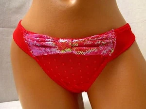 Bragas de moño sexy con lentejuelas Little Things de Victoria's Secret S/P Nuevo con etiquetas - Imagen 1 de 2