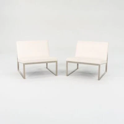 Sillones B.2 2006 sin brazos de Fabien Baron Bernhardt Design 4x disponibles blancos Foto 1 de 4