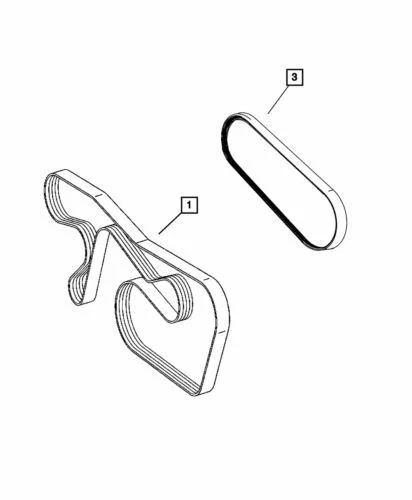 Genuine Mopar 2007-2008 Dodge Sprinter 2500 Front Serpentine Belt 68012430AB - Image 1 of 1