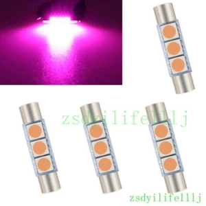 4x For Toyota Tundra Car Interior Sun Visor Cover Led Light Pink Lamp Trims - Foto 1 di 2