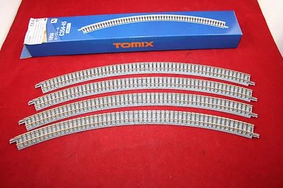 Tomix 1856 (971856) Fine Track Spur N 4 x gebogenes 45° R 354 mm Holzschwelle