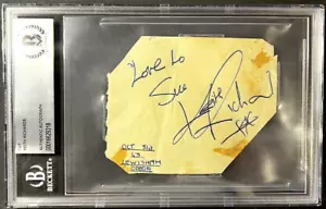 THE ROLLING STONES KEITH RICHARDS FIRMADO AUTOGRAFIADO 1963 CORTE BECKETT TRACKS CERTIFICADO DE AUTENTICIDAD - Imagen 1 de 3