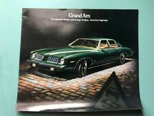 Vintage Auto Sales Brochure: 1974 Pontiac Grand Am