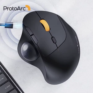 Protoarc Wireless Trackball Mouse 2.4G Ergonomic Rollerball Mouse Rechargeable B - Picture 1 of 8