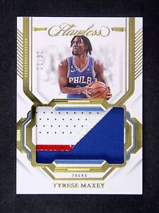 2022-23 PANINI FLAWLESS TYRESE MAXEY GAME USED PATCH GOLD 76ERS /10