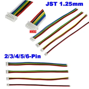 Micro JST 1.25mm Connectors 2/3/4~6 Pin Male Single-Headed RC Plugs Wire Cables - Picture 1 of 21