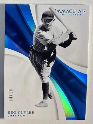 2017 Immaculate Collection Blue SSP /10 Kiki Cuyler Chicago Cub Hall Of Fame HOF - Image 1 of 2