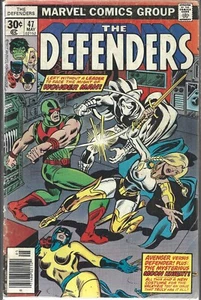 THE DEFENDERS #47 (VG) MOON KNIGHT, BRONZE AGE MARVEL COMICS, $3.95 FLAT SHIP. - Picture 1 of 1