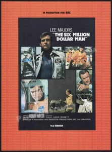 THE SIX MILLION DOLLAR MAN - Original 1974 Trade AD / TV promo _ Lee Majors - Picture 1 of 1