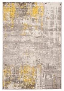 Modern SOHO Machine Woven Carpet Multiple Sizes/Color, Carpet, Blue, Yellow, Grey - Picture 1 of 26